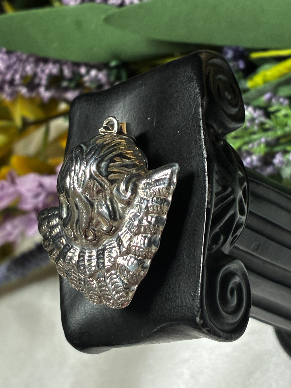 Vintage Fine 925 Sterling Silver 3D Puffy Angel Cherub Head Pendant