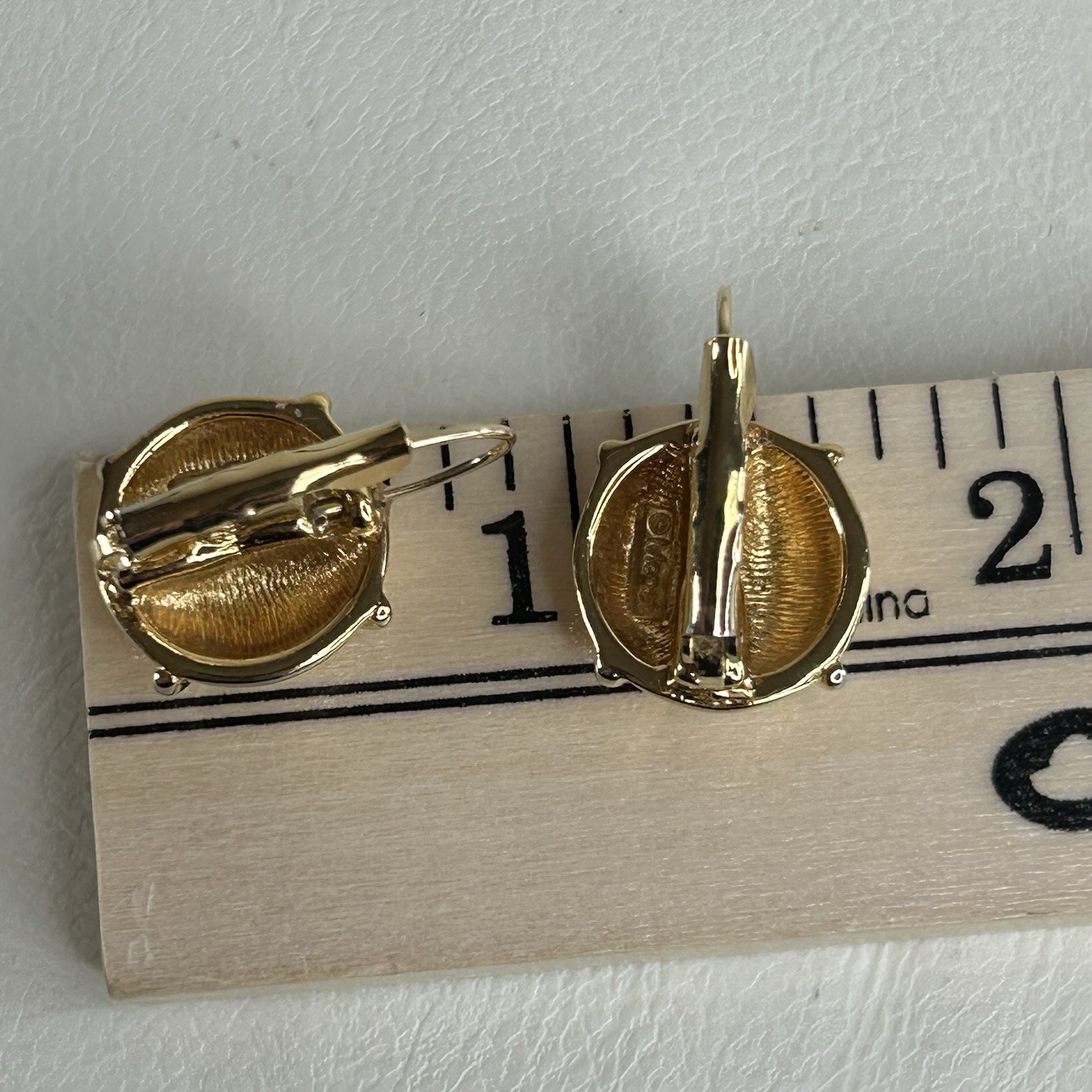 Vintage Monet Lever Back Earrings Gold Tone X Knot Criss Cross READ