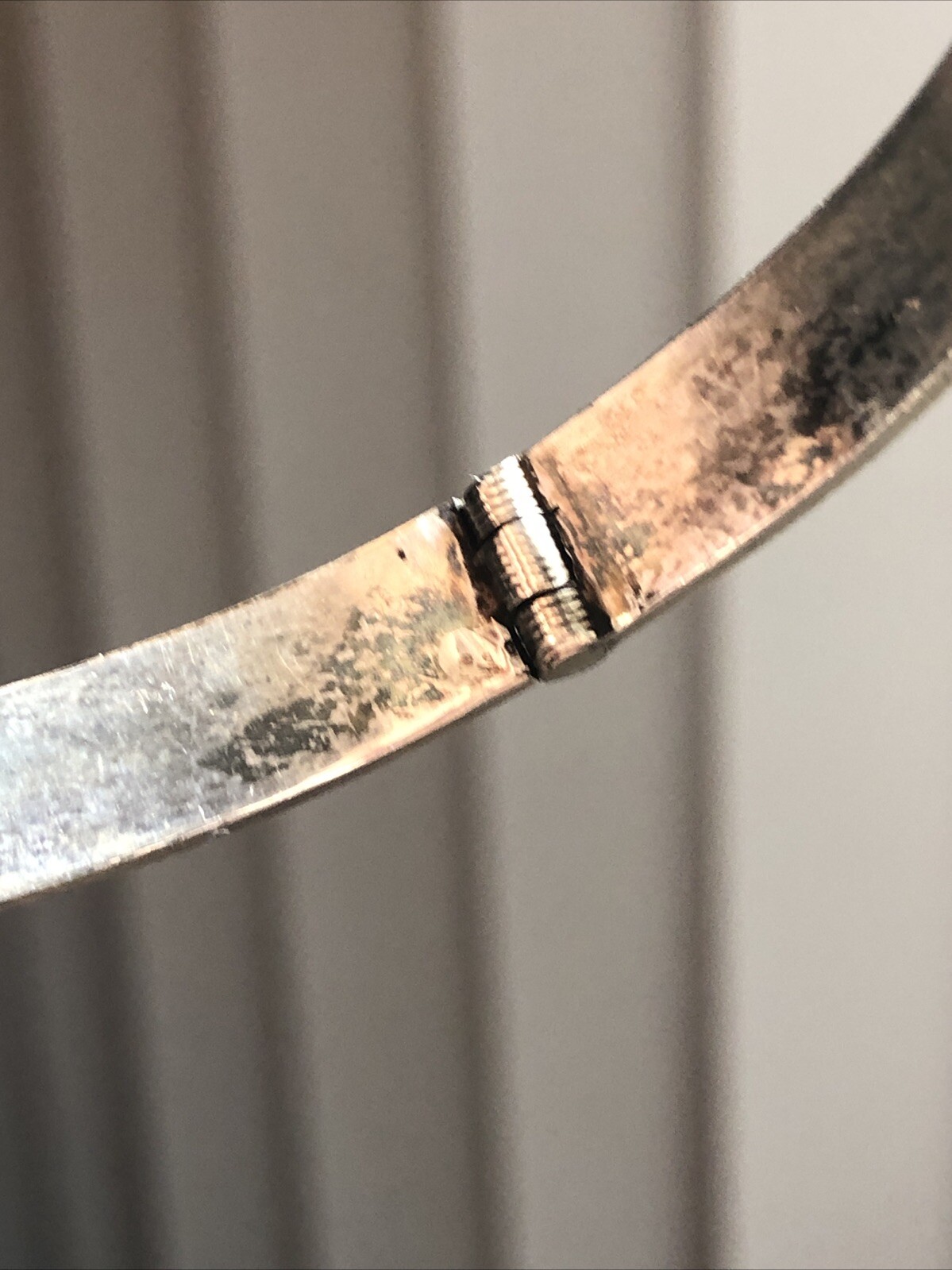 20. Vintage 925 Sterling Patterned Stick Pin Lock Bangle TWO Bracelets 7″-7 1 4″