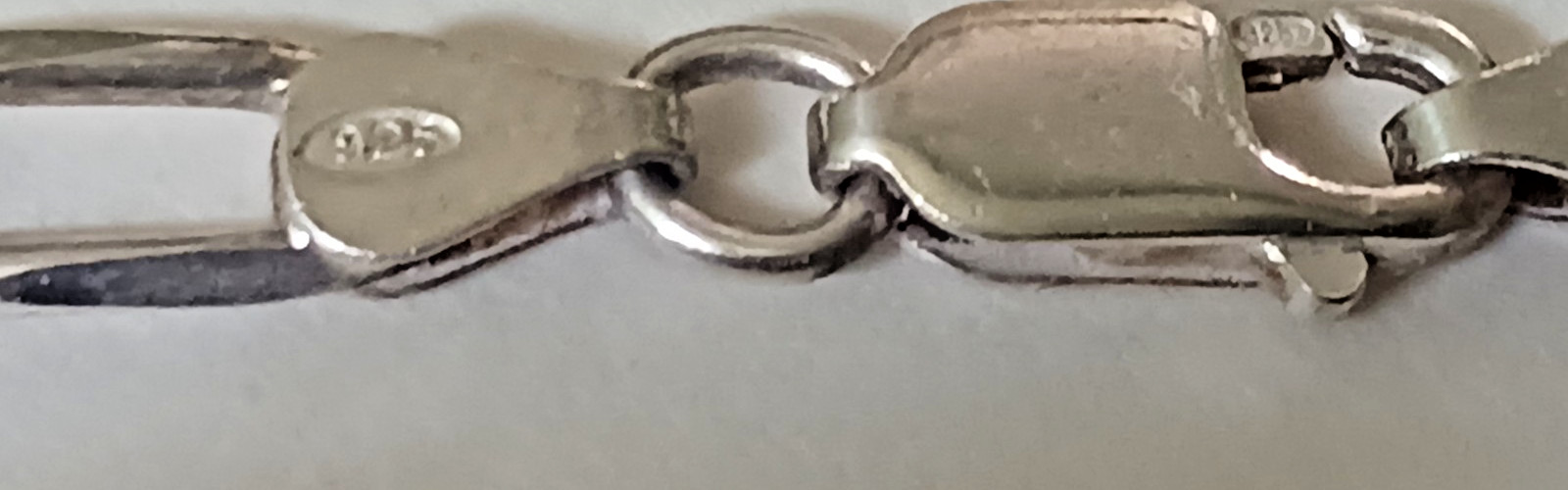 Men’s Sterling Silver 925 Figaro Chain Necklace – Made in Italy 22.9g 21″ Length