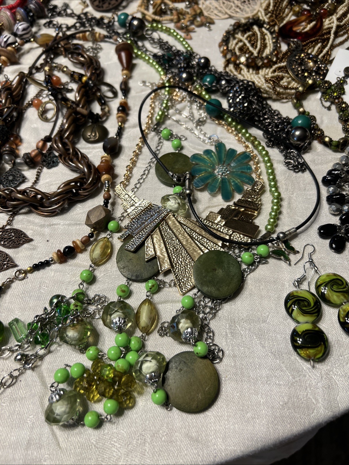 180pc VTG To Now Boho Artisan Eclectic Jewelry Lot Festival Maximalist Global