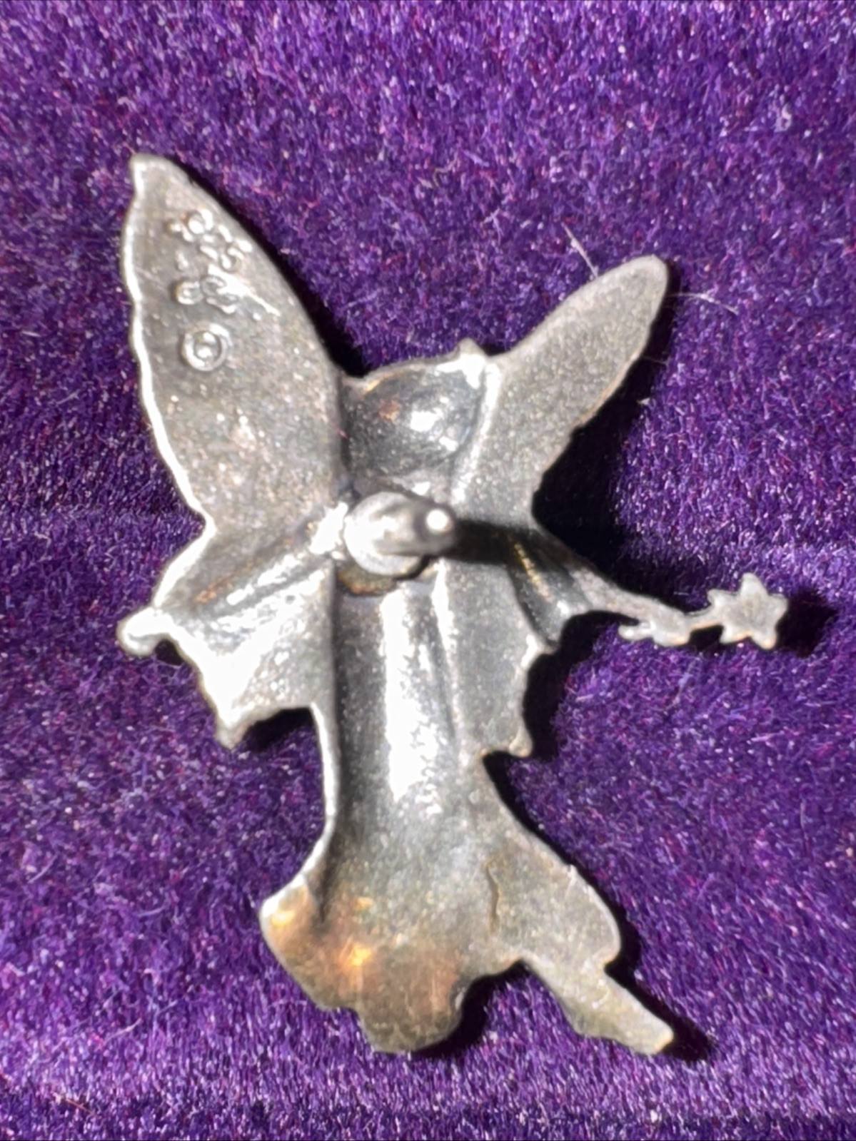 Vintage Sterling Silver Angel Pin Back Signed Jz Jazlaine .925 Designer