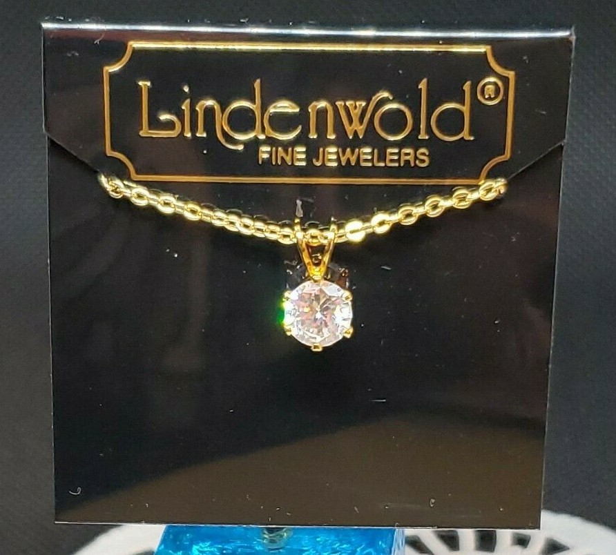 Vintage Lindenworld Fine Jewelers Cubic Zirconia NOS Brand New Necklace 18″