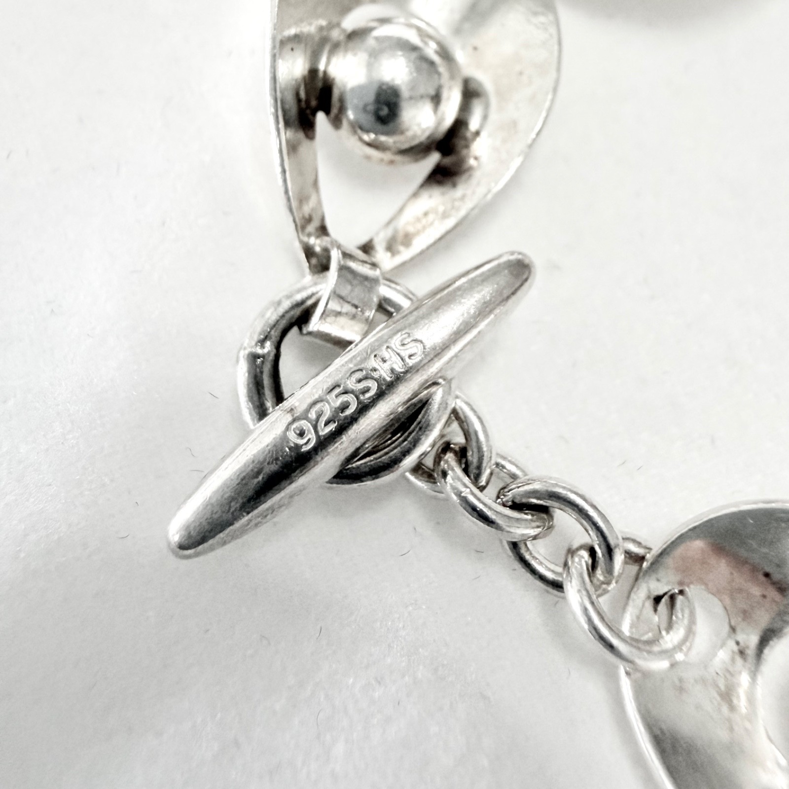 Vintage Sterling H.S Herman Seirsbol Modernist Leaf & Ball 7.25” Link Bracelet
