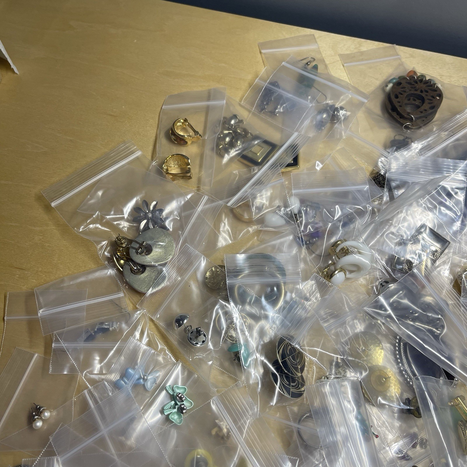 MASSIVE Vintage Costume Jewelry Lot! May be some Silver???