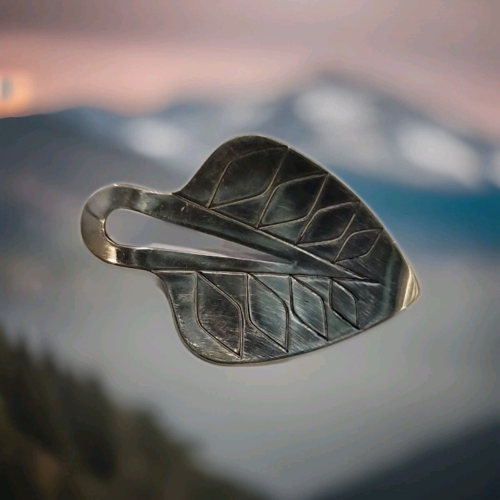 Danish Sterling N.E. FROM Leaf Pin MCM
