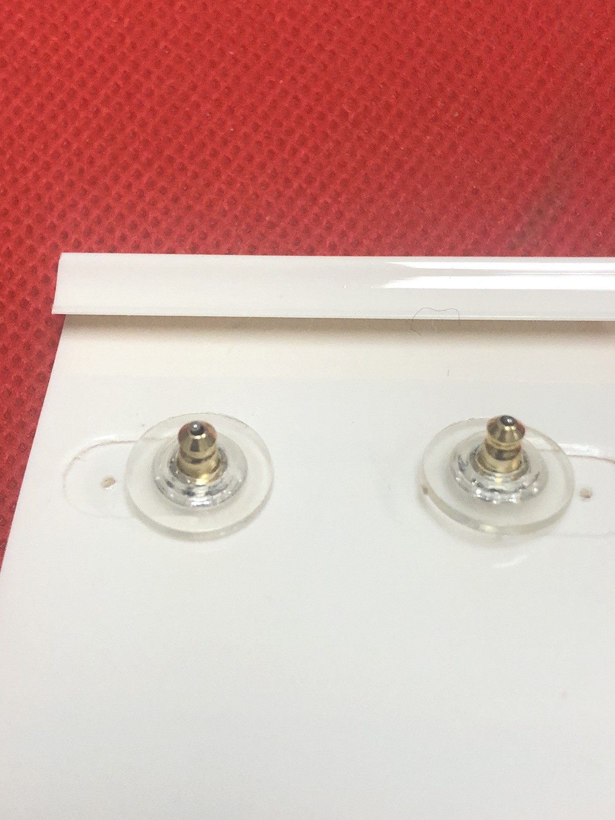 VTG NOS RICHELIEU SIGNED FAUX PEARLS RHINESTONES GOLD TONE STUD EARRINGS