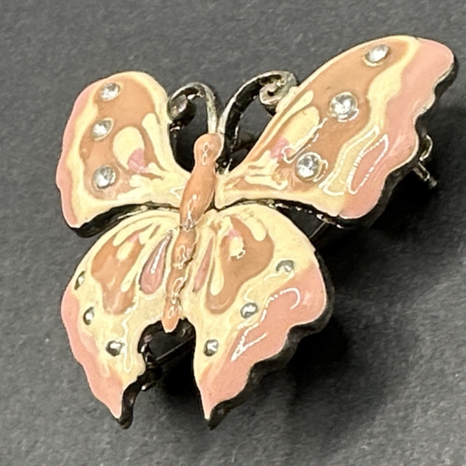 Enamel Butterfly Brooch Pin J44N