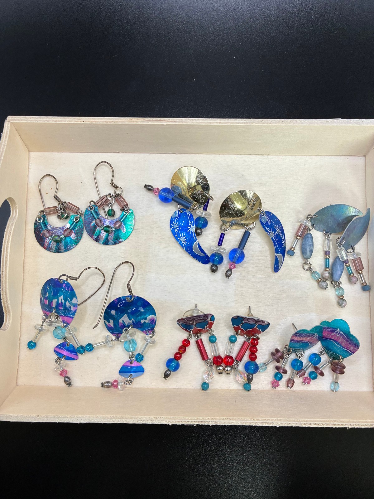 vintage aluminum earrings