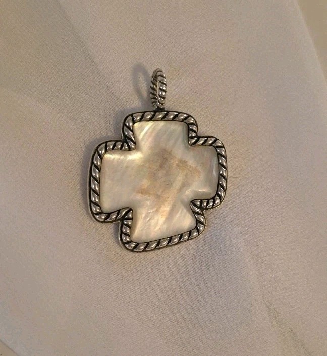 Carolyn Pollack Relios MOP Maltese Cross Pendant