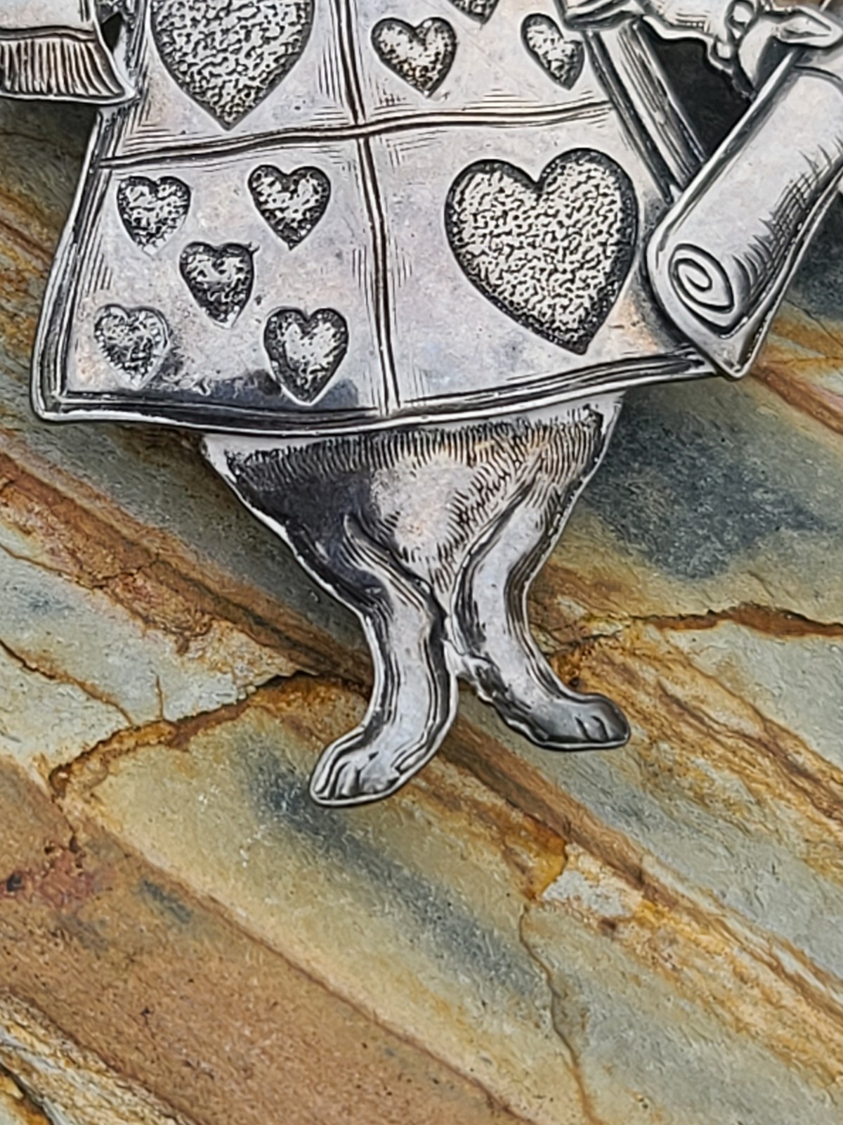VTG Kit Carson White Rabbit Brooch Pin Alice In Wonderland Sterling Silver 10gm