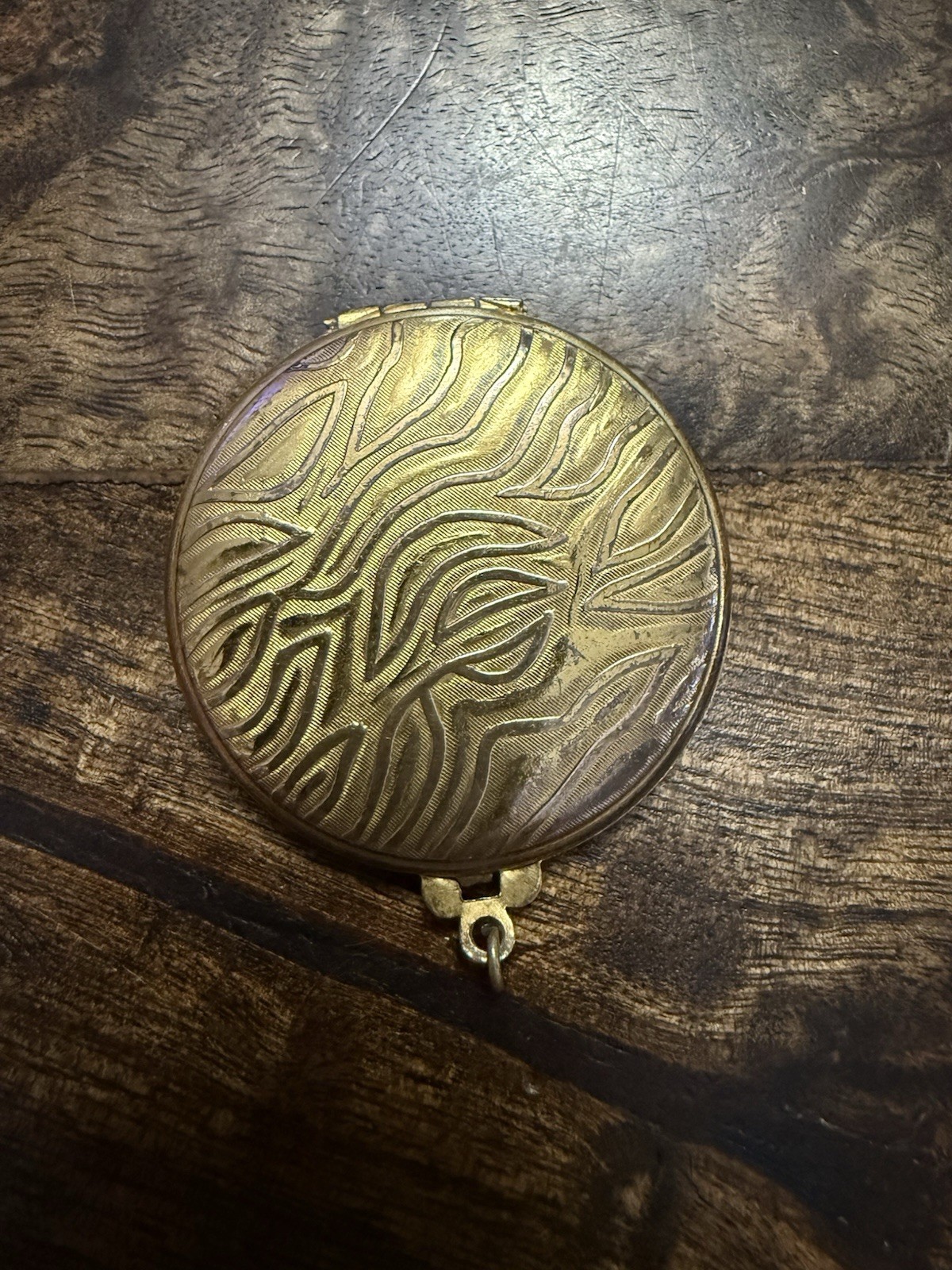 Beautiful Large Antique Art Nouveau Photo Locket with Leaves, may be Gold Filled