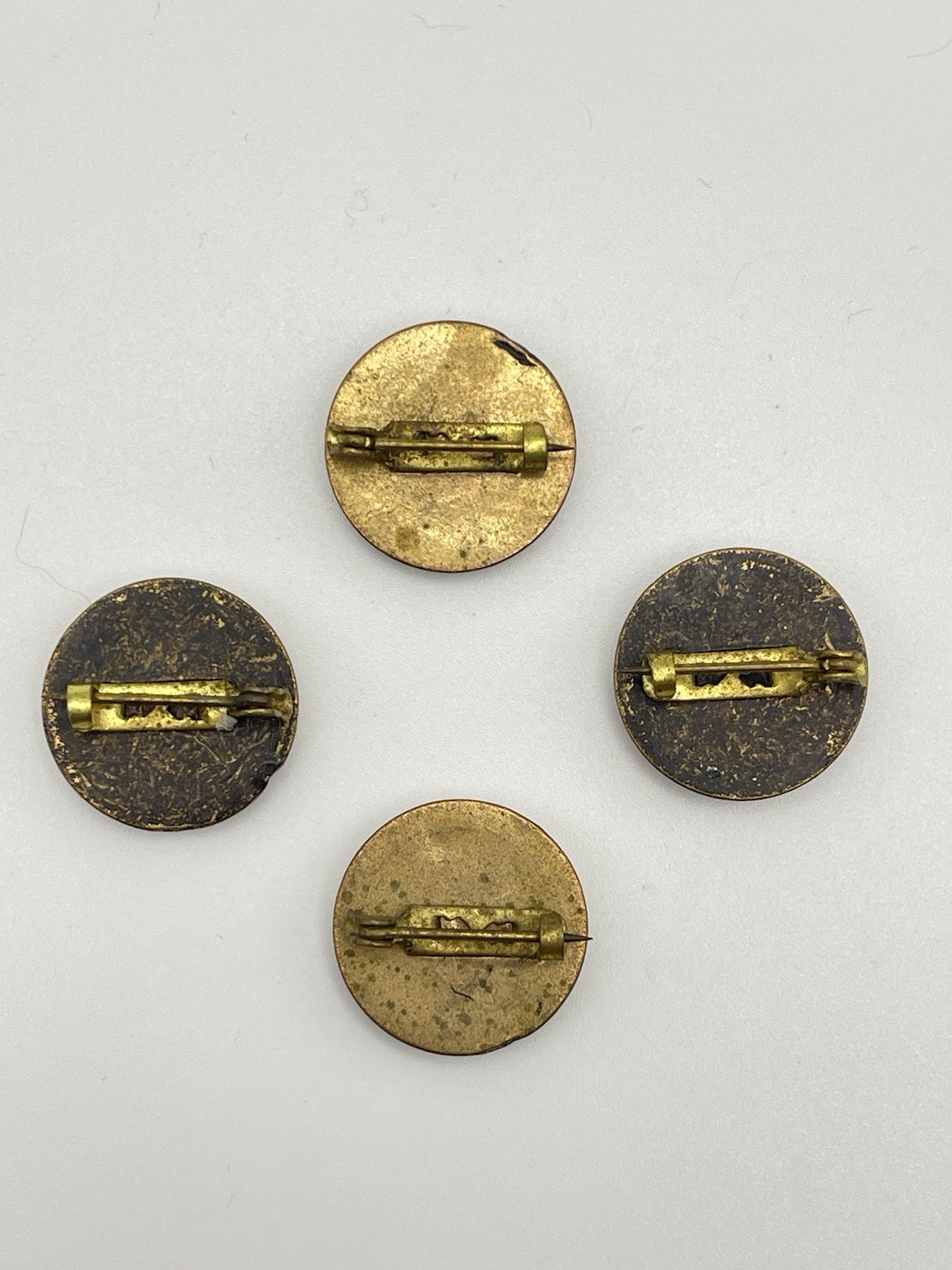 Antique Lot of 4 Gold Tone Celtic Knot Pin Back Brooch Pins Scottish Irish