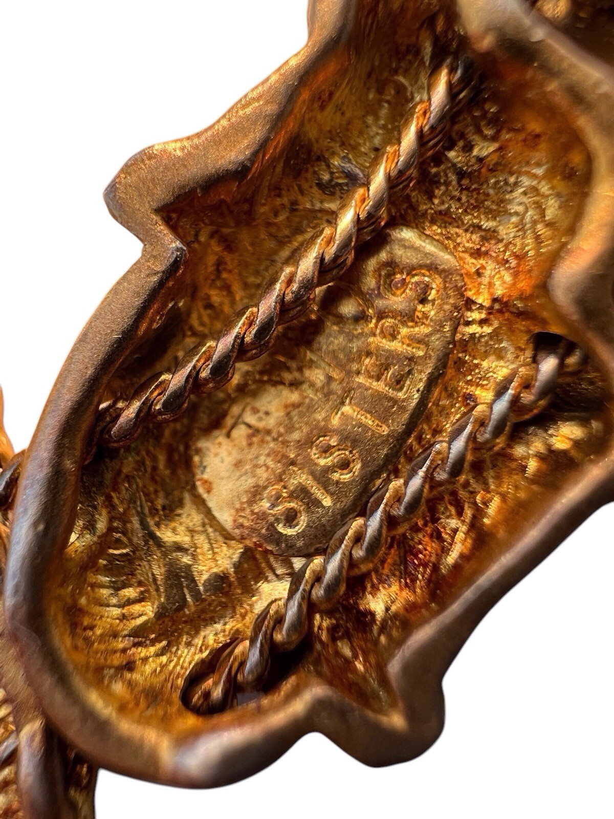 Christmas Nativity Gold-Tone Enamel Charm Slide Bracelet Signed Two Sisters WB