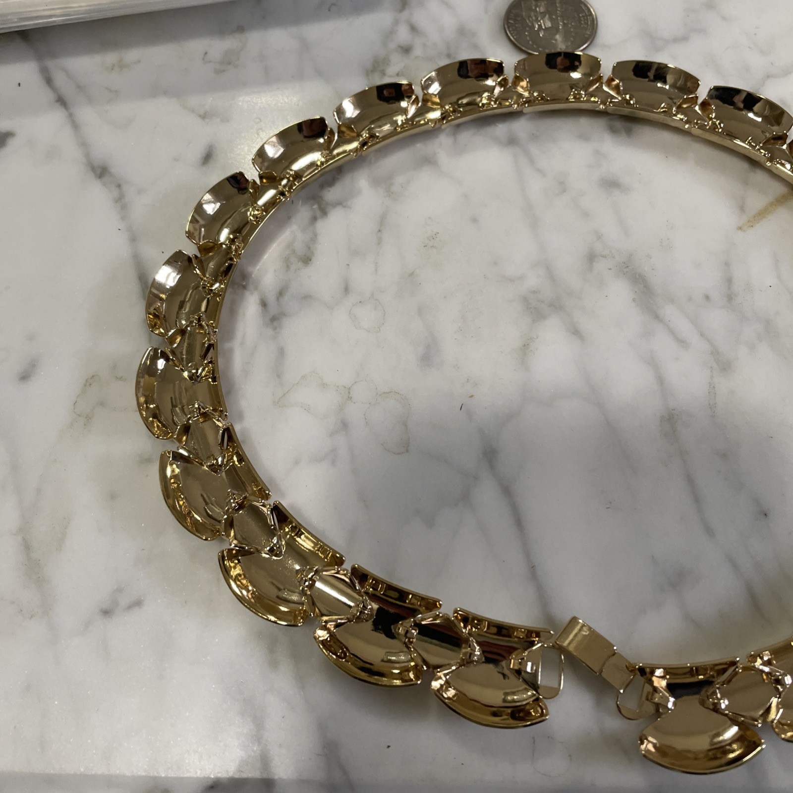 VTG New Gold Plated 17 Mm 18” Link Neck Awesome
