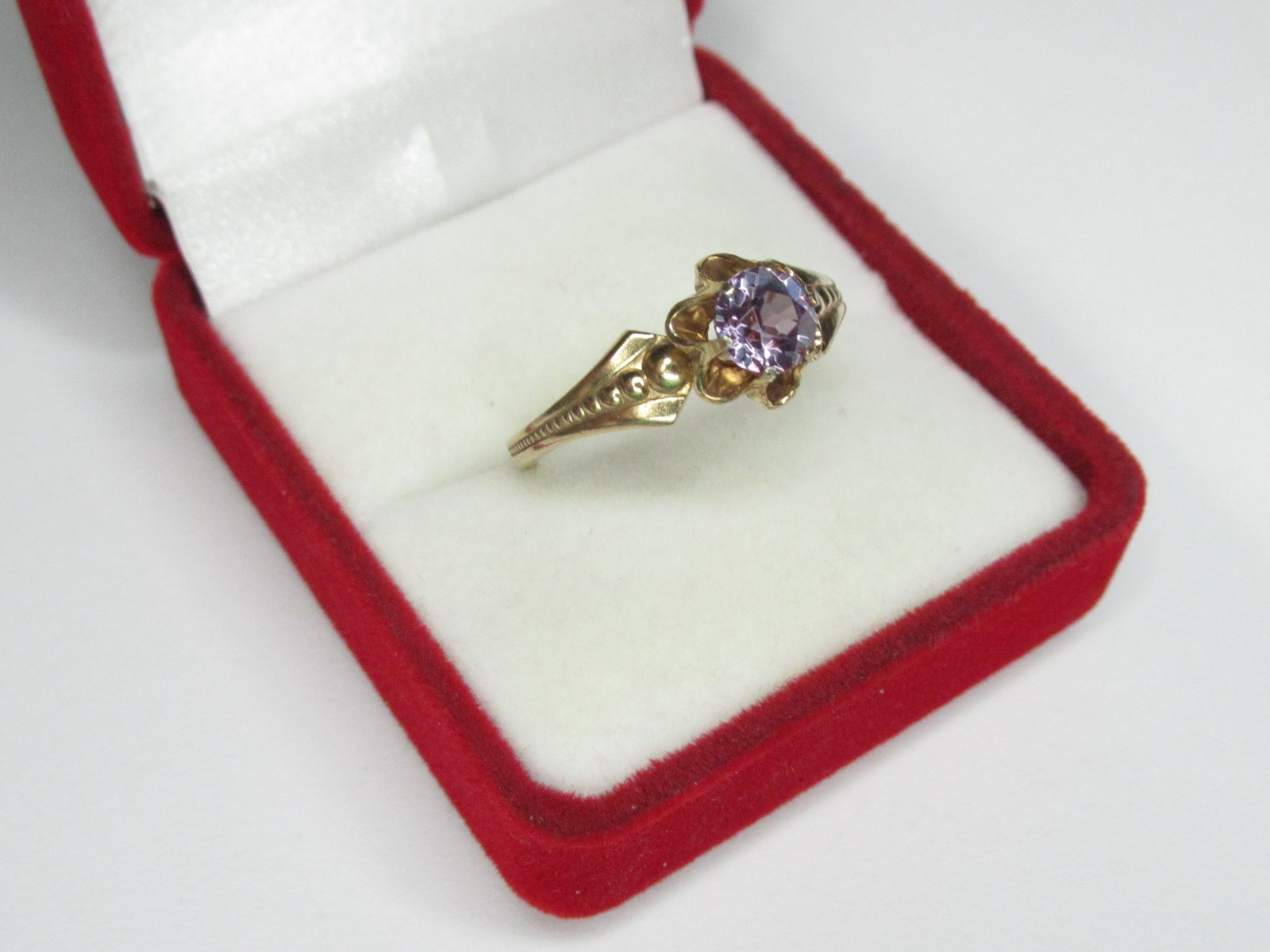 Vintage USSR sterling silver ring 875 star, alexandrite, 2,89 gr, ring size 10,2