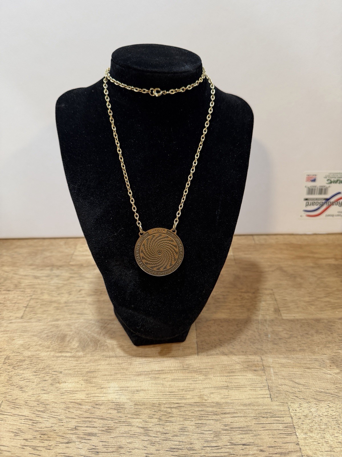 Vtg 1976 Pat Flanagan Sensor Medallion II Necklace HSN Experimental Hieroglyphic