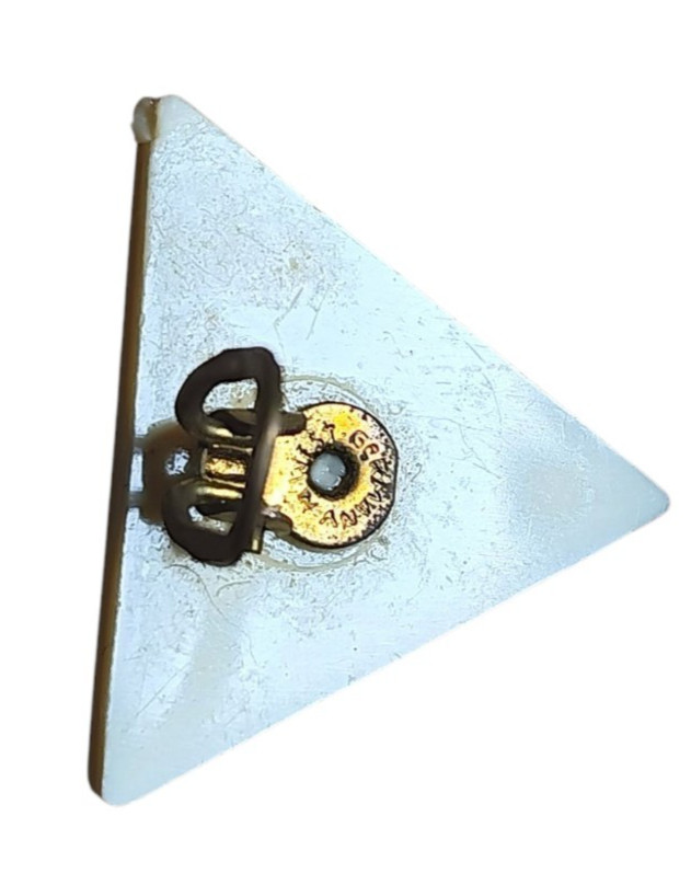 Vogue Art Deco Triangle Celluloid Earrings Clip On Hollywood Regency