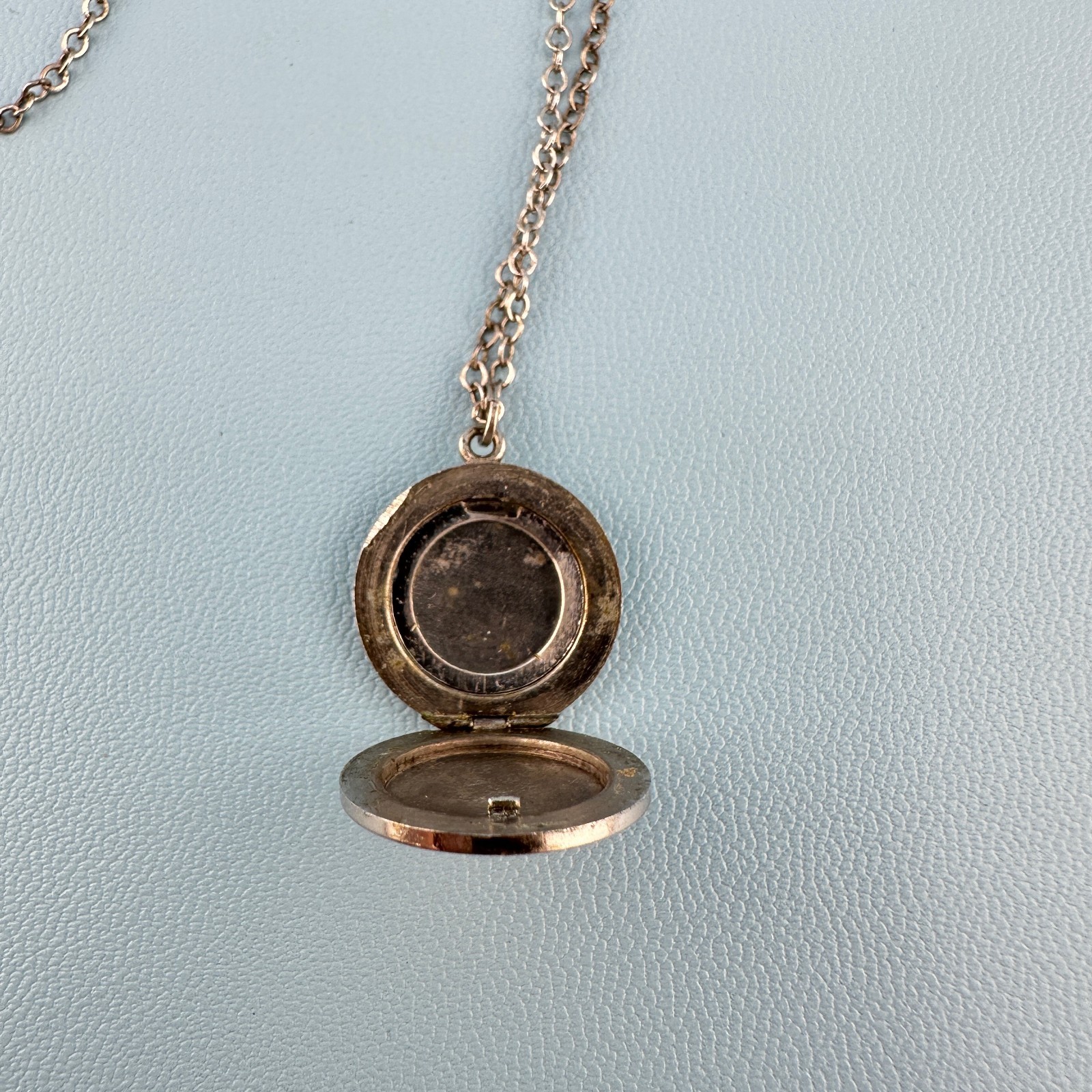 Vintage Locket Necklace Sterling 925 Gold Tone Inlay Letter P 1975 Engraved