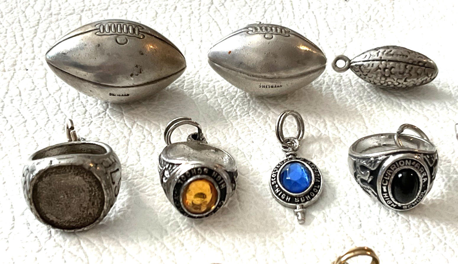 Vintage Sterling Silver Enamel Charms High School College University Sports