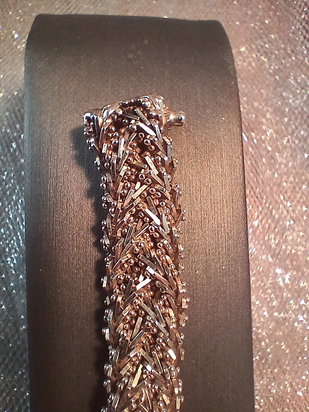 Sterling Silver 37.85 gram Bracelet Handcrafted Weaved Flexable Taxco MEX 6.5″