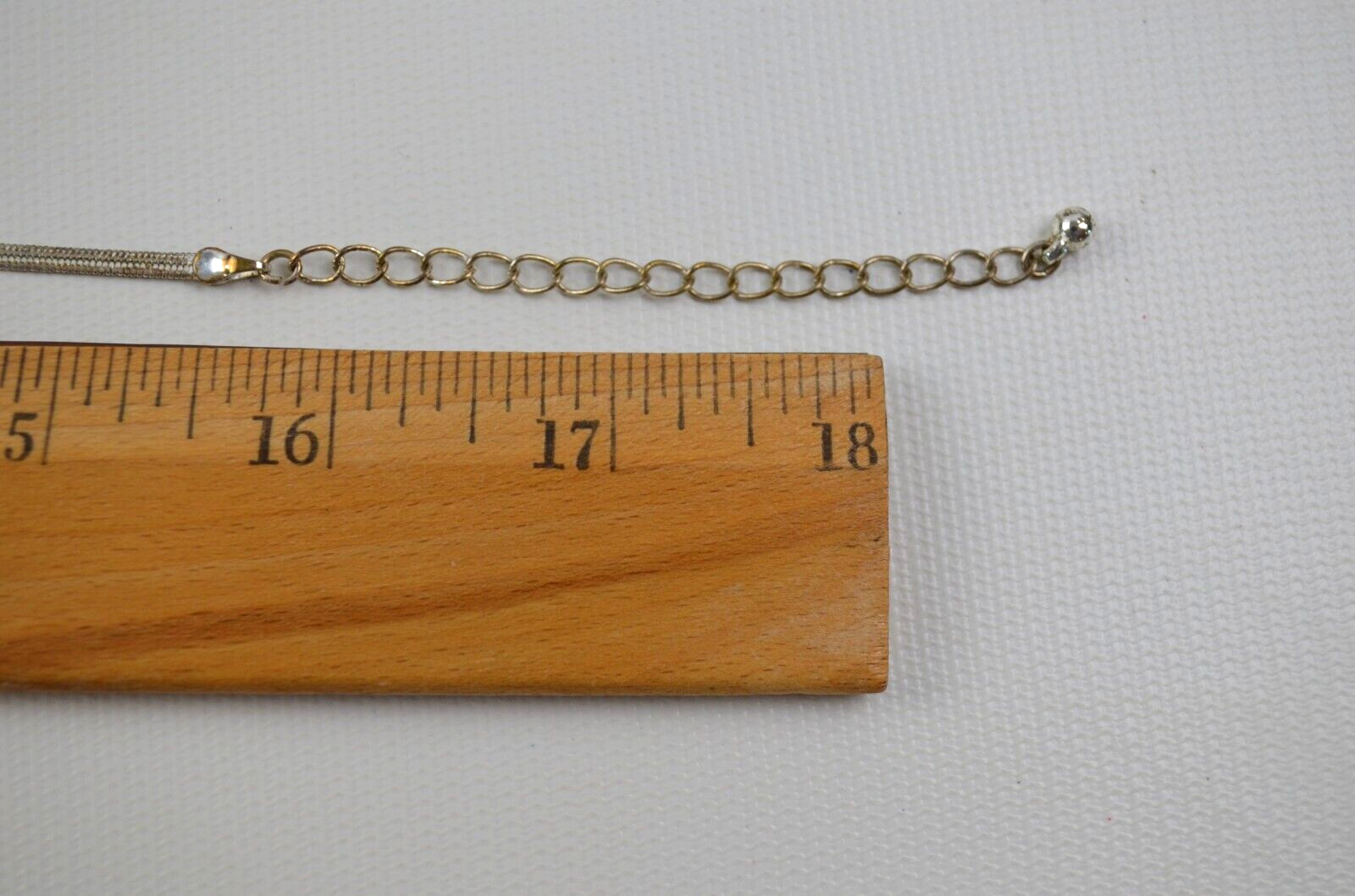 Vintage Necklace With Blue Teardrop Pendant 19″