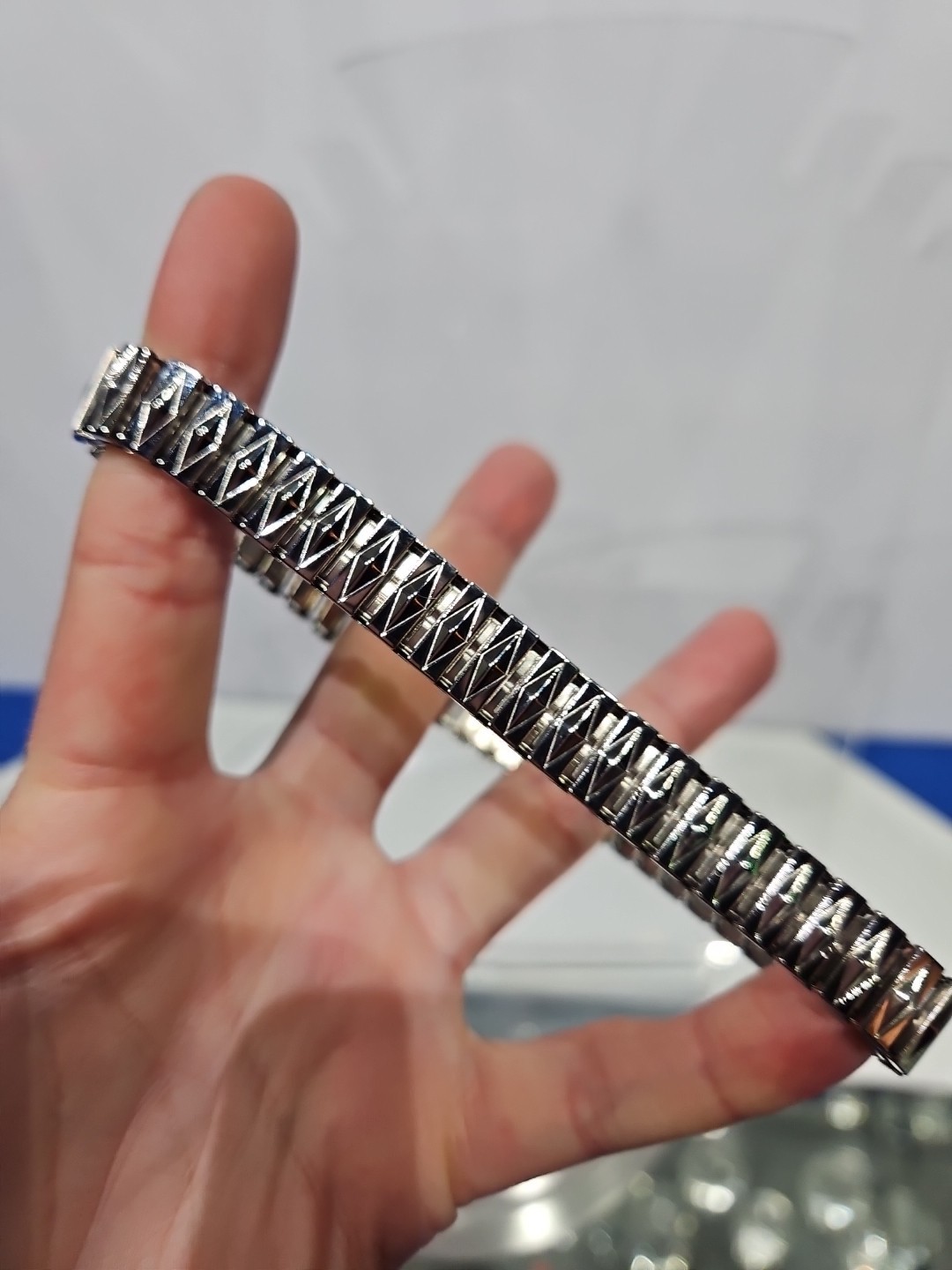 Bracelet Expendable stretch Band Silver tone Metal Edforce China Stainless Steel