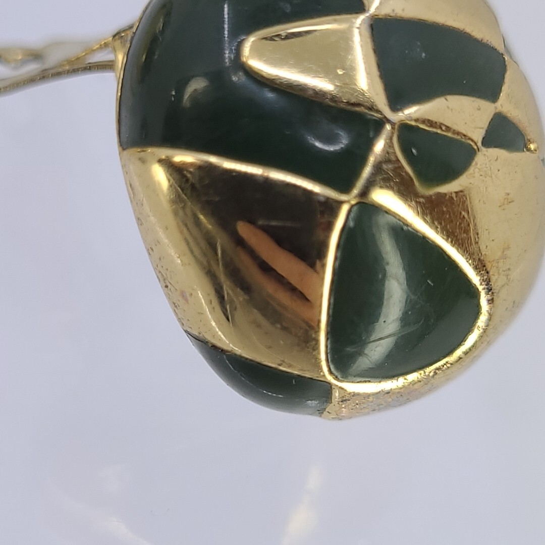 Chunky Vintage Orena Paris Earrings Clip On Jewelry Couture Jade Color Enamel