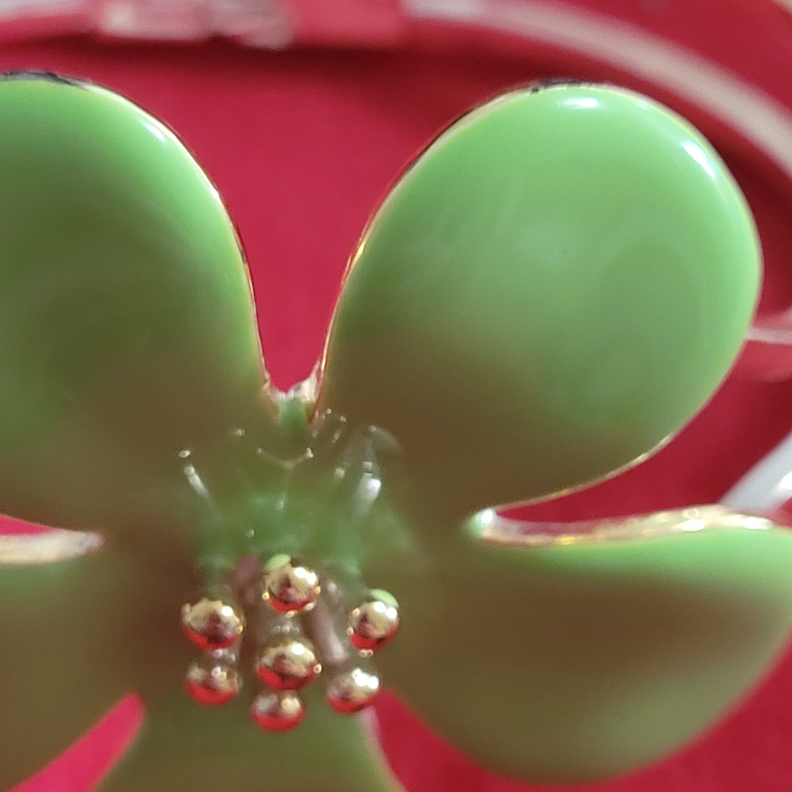 Y2K Lime Green Enamel Flower Hinged Bracelet Silver Tone Retro Statement BOHO