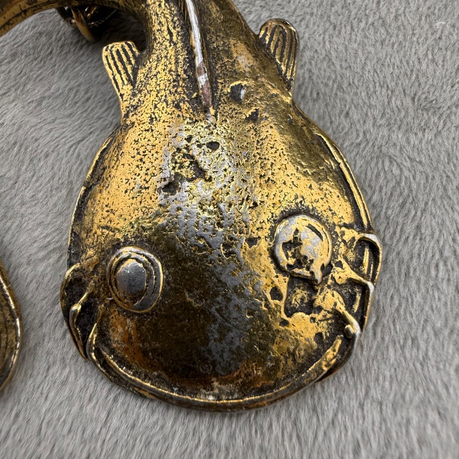 Vintage Alva Museum Replicas Fish Necklace Gold Tone 24”
