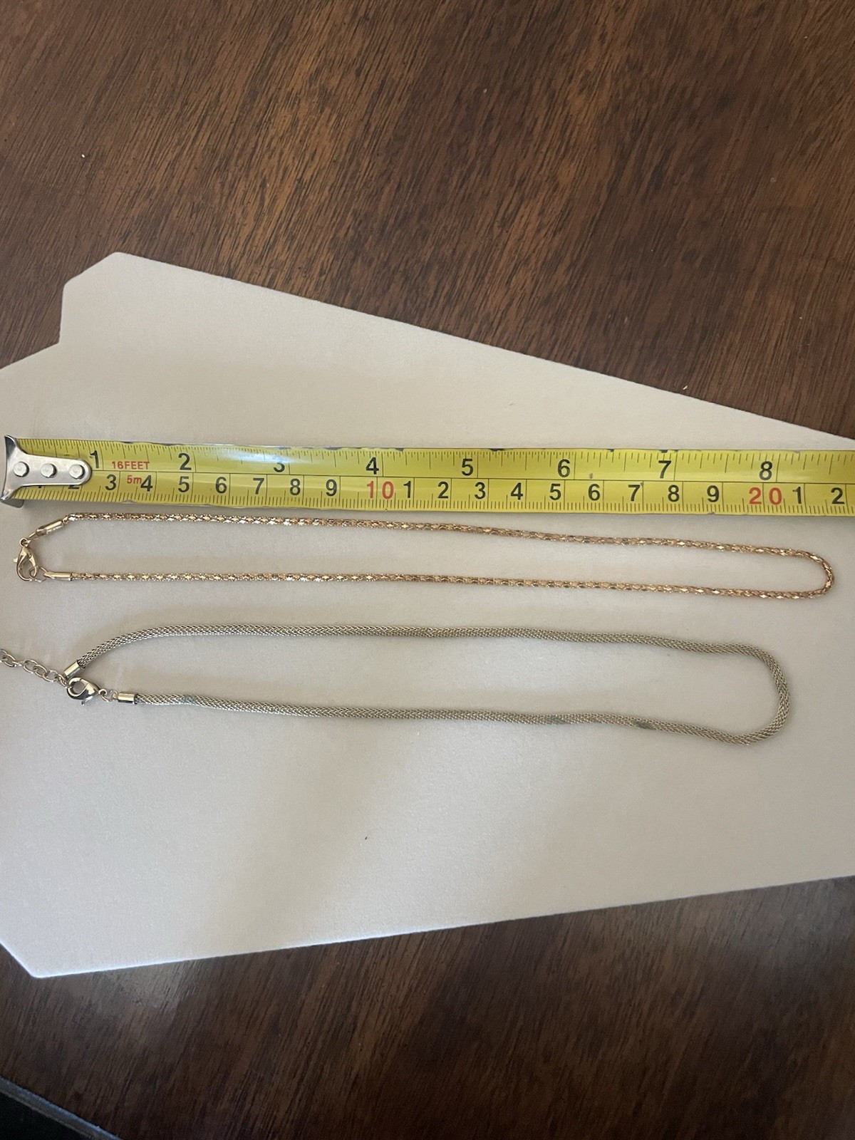 Lot Of 2 Vintage 1960’s/70’s Gold Tone Chains 15” & 17”