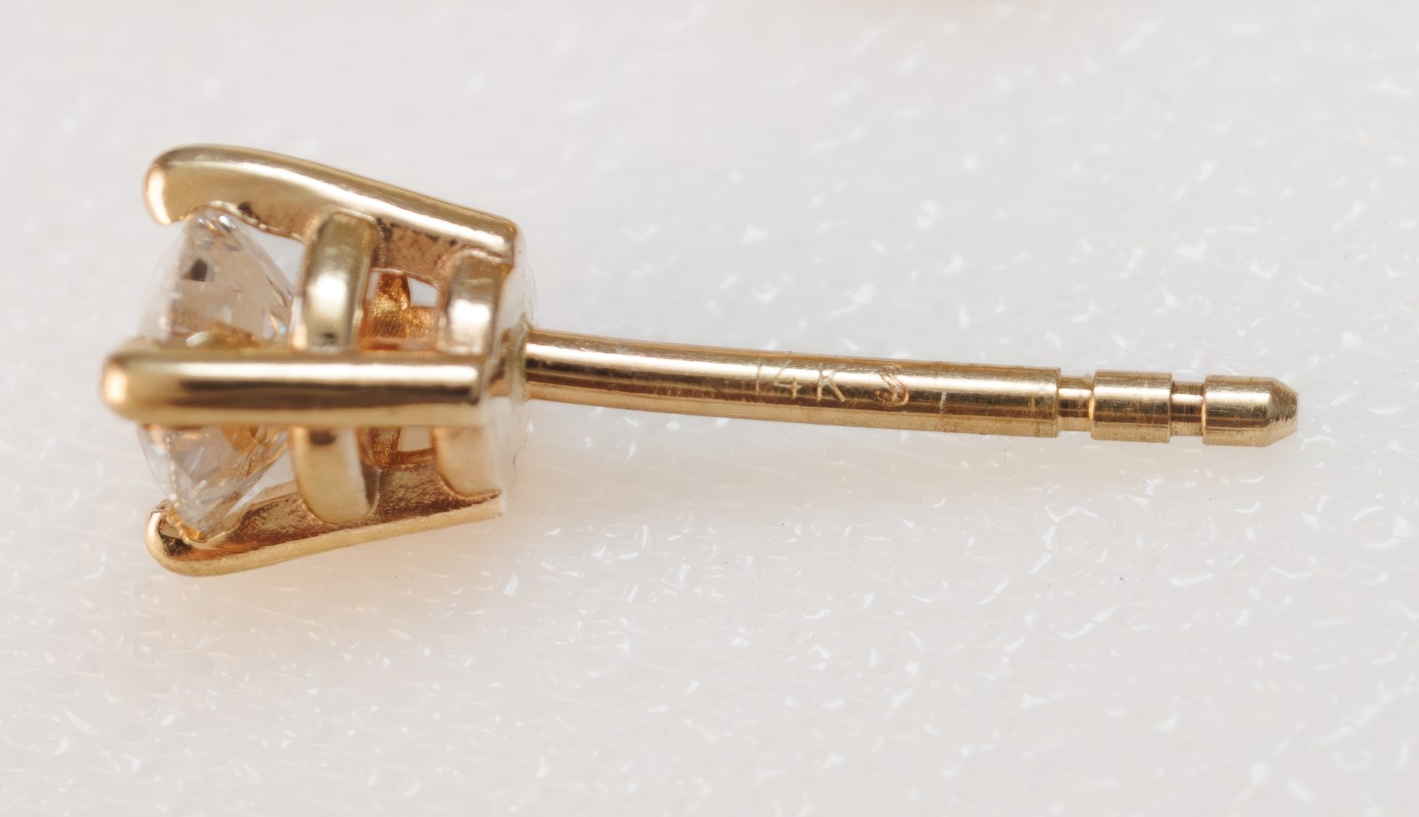 Natural Diamond 1/2ctw Studs Round 14k Yellow Gold Earrings Secure Lock Backs
