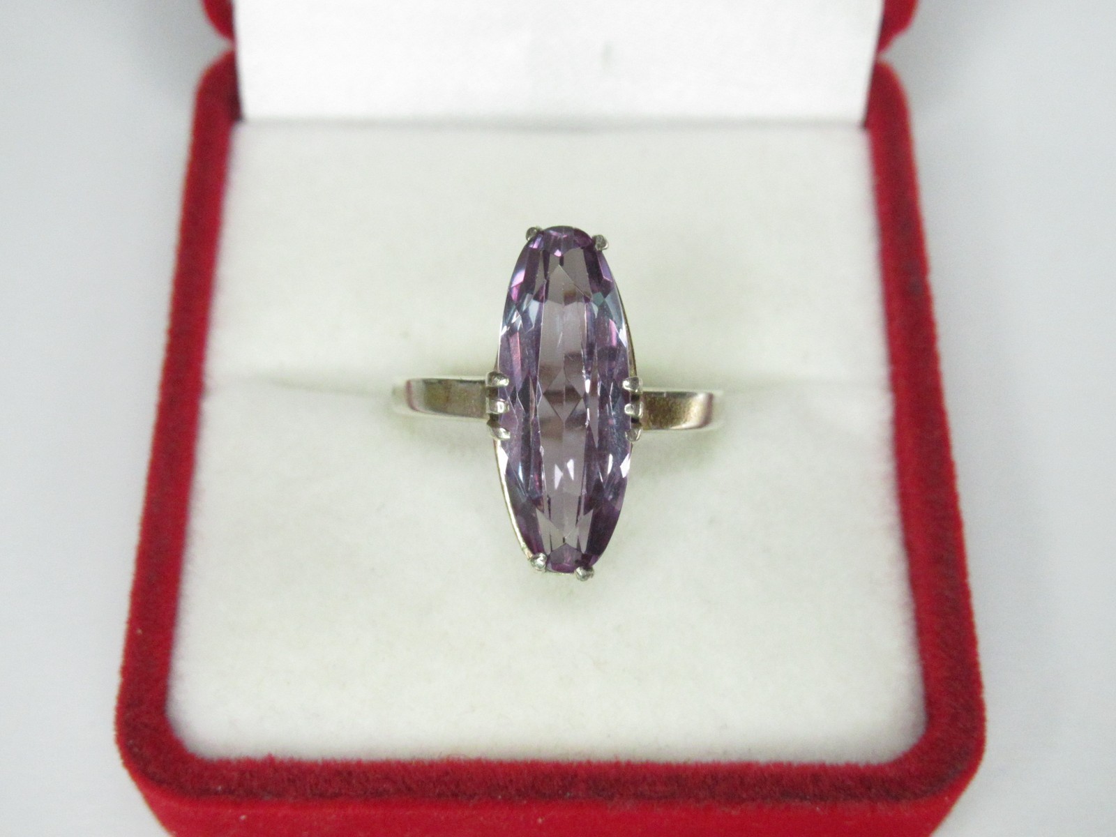 Vintage USSR sterling silver ring 875 star, alexandrite, 3,03 gr, ring size 6.