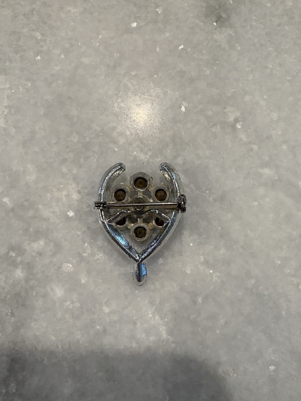 Vintage Silver Tone Art Deco Brooch