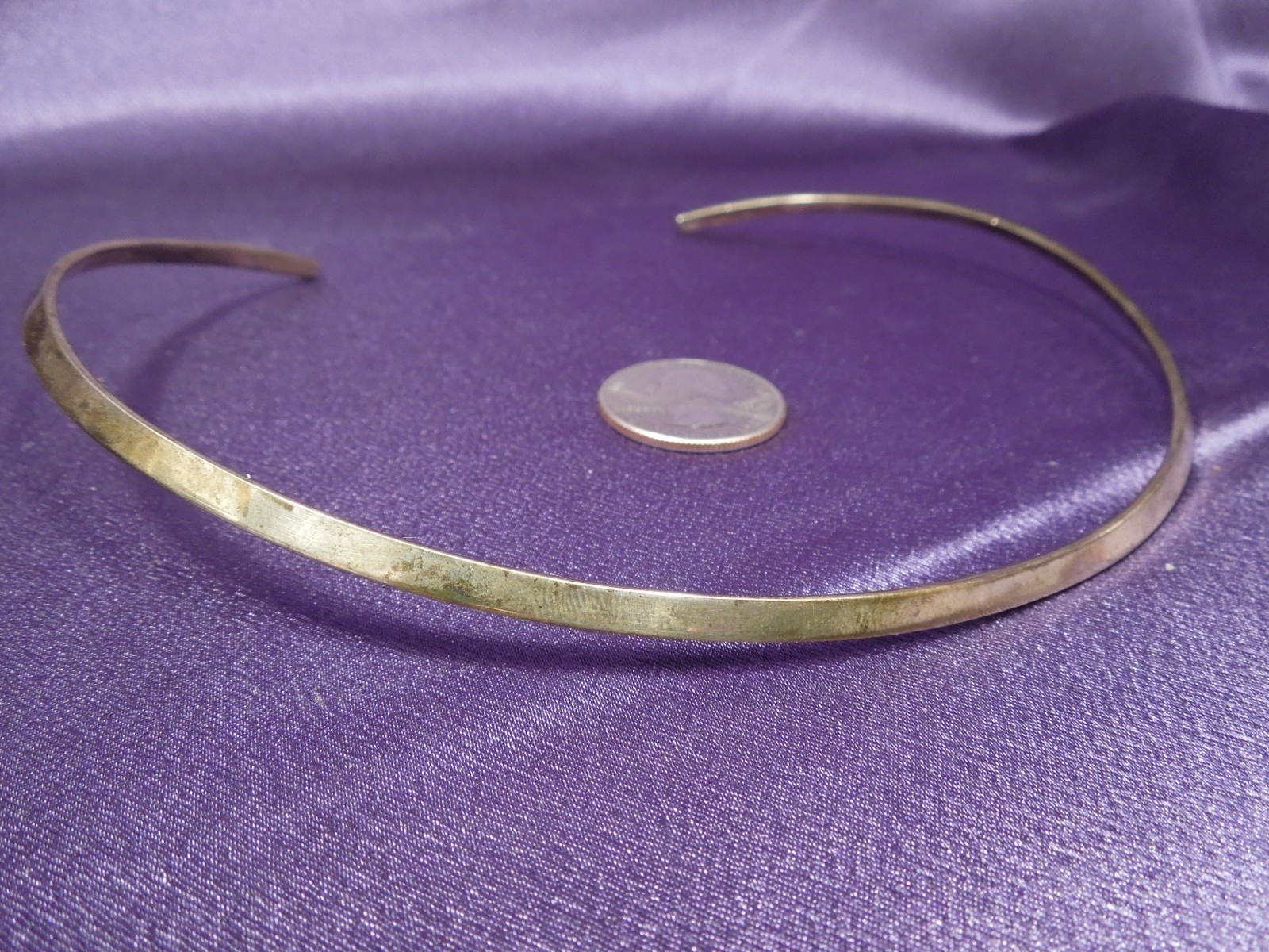 Vintage DOMINIQUE DINOUART DDD Sterling Silver Collar Necklace, 20g Mexico