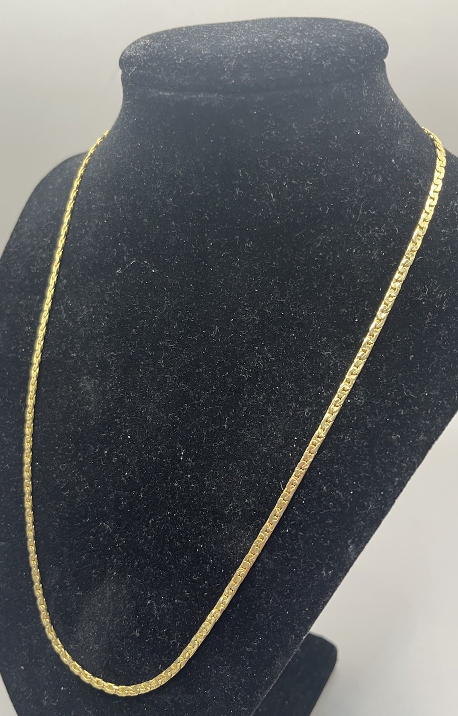 14k Gold Plate 19” Vintage Necklace Brilliant Color