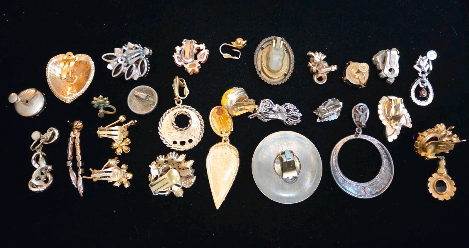 Lot Of Vintage Costume Jewelry Single Earrings Clip On Signed Arthur Pepper