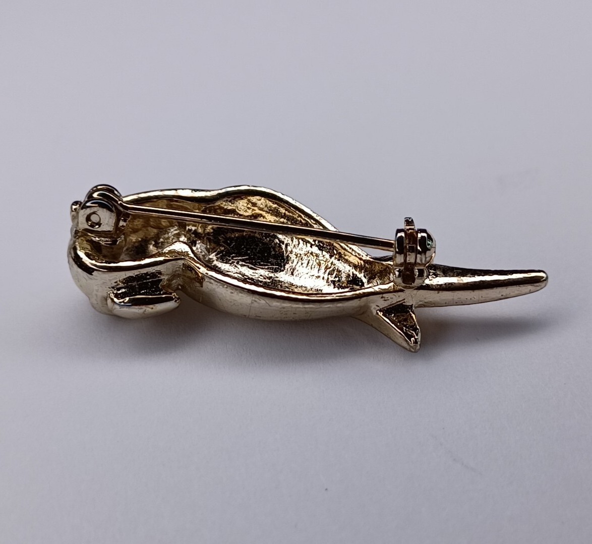 Vintage Brooch Pin Gold Tone Parrot Bird 1.5″ Women’s Costume Fashion Jewelry