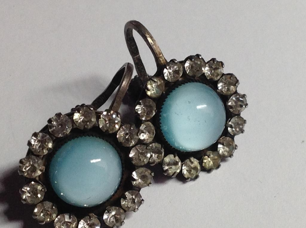 Earrings Silver 875 Star USSR Vintage Women Jewelry Gift 337
