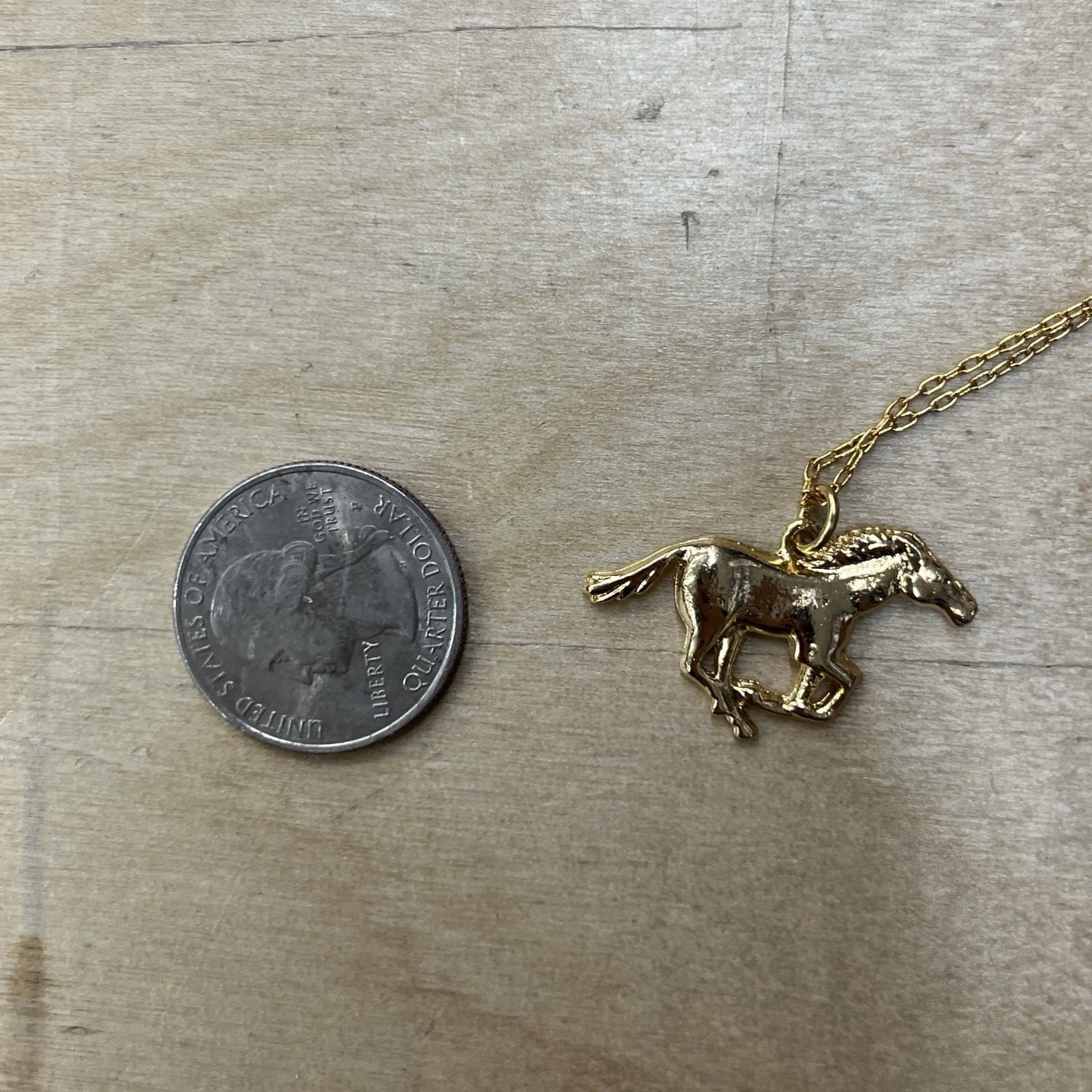 Vintage Avon Running Horse Pendant Gold Silver Tones -You Pick Your Horse
