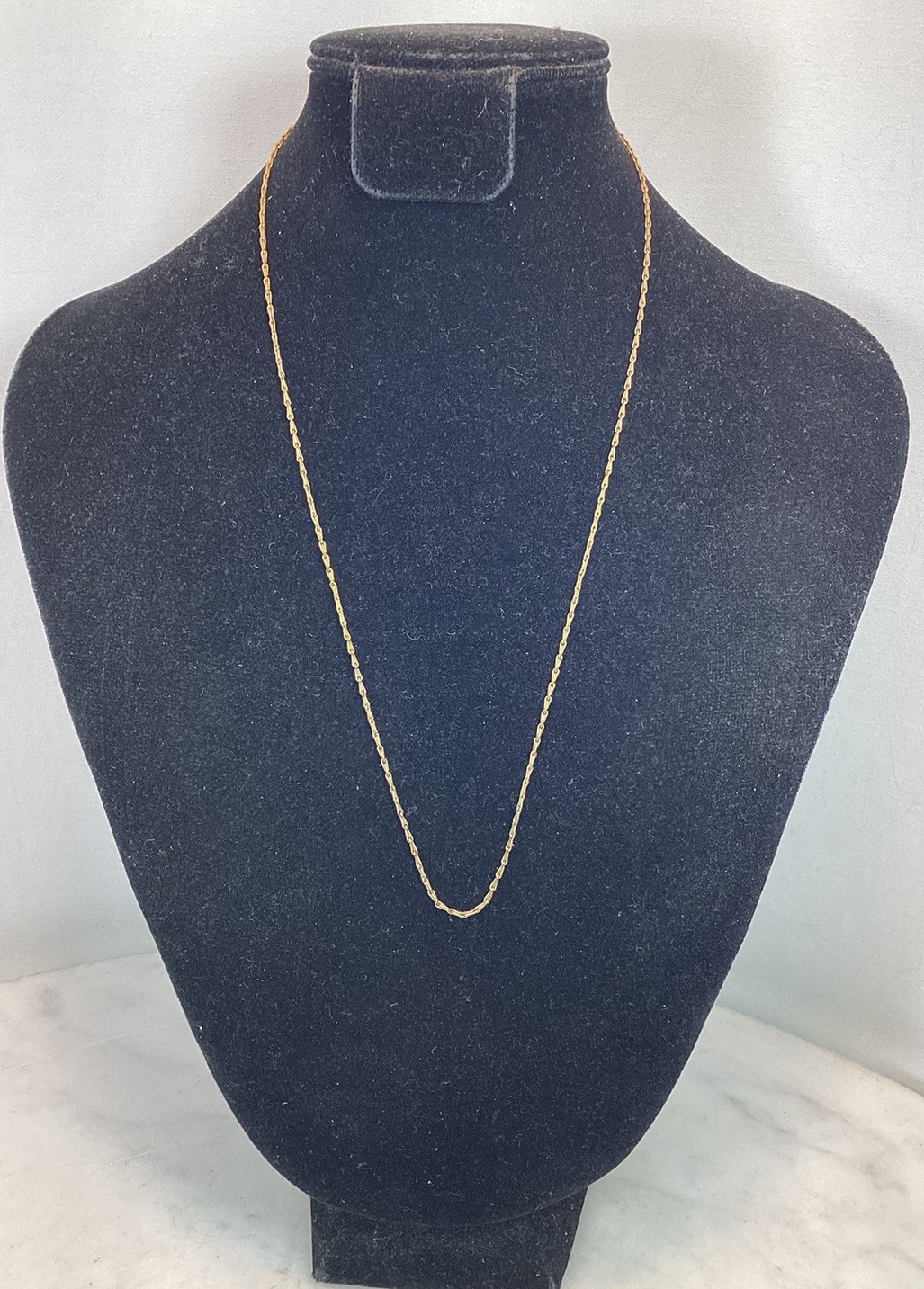 Vintage Gold Filled Bar Link Chain Necklace 18” Long