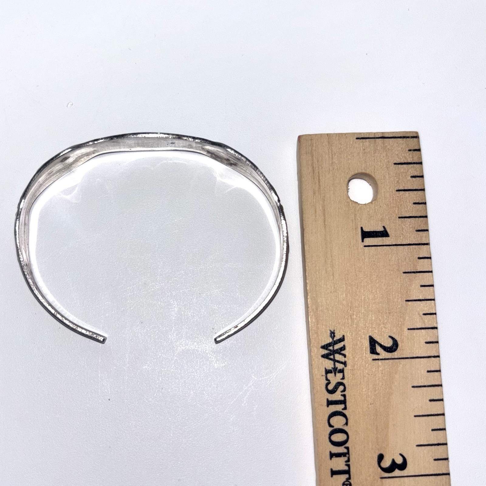 Vintage WM A Rogers Oneida Silver Plated Spoon Cuff Floral Bracelet Adjustable