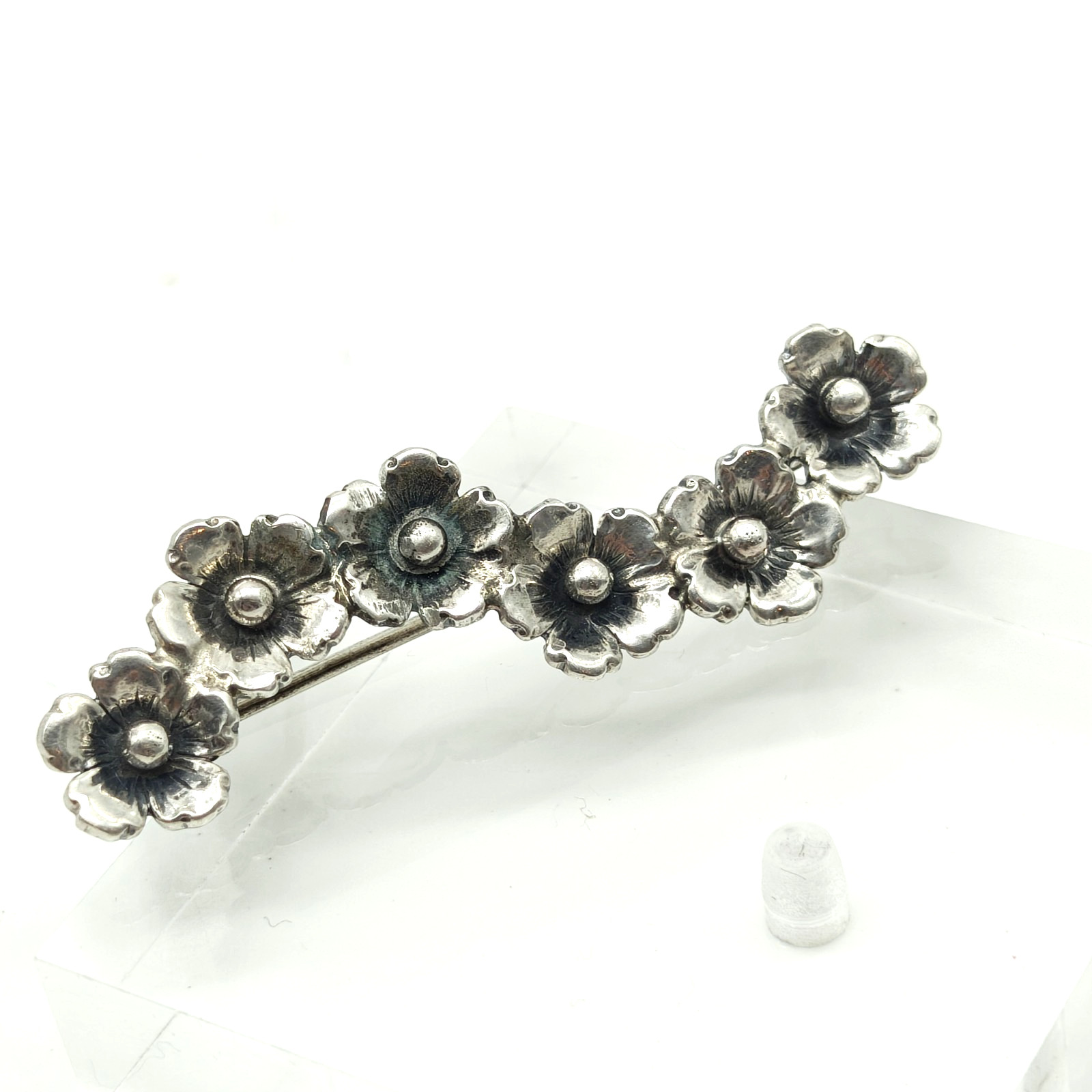 Niels Erik N E From Denmark Sterling Silver 925 Flower Bar Brooch Pin