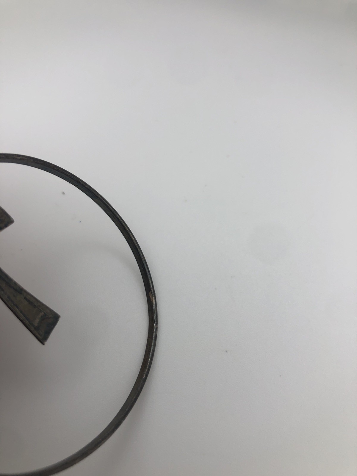 1980s Goth Sterling Silver Cross Circle Large Earrings 925 Dangle 11.4 Grams