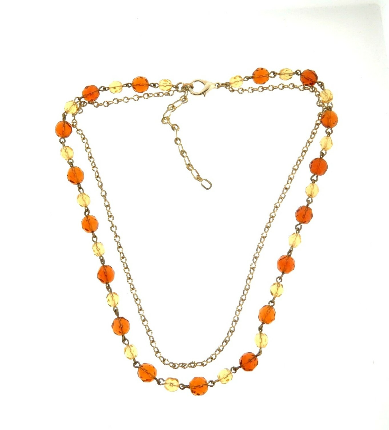 Vintage Glass Bead Necklace 8 mm 17.5 Inch
