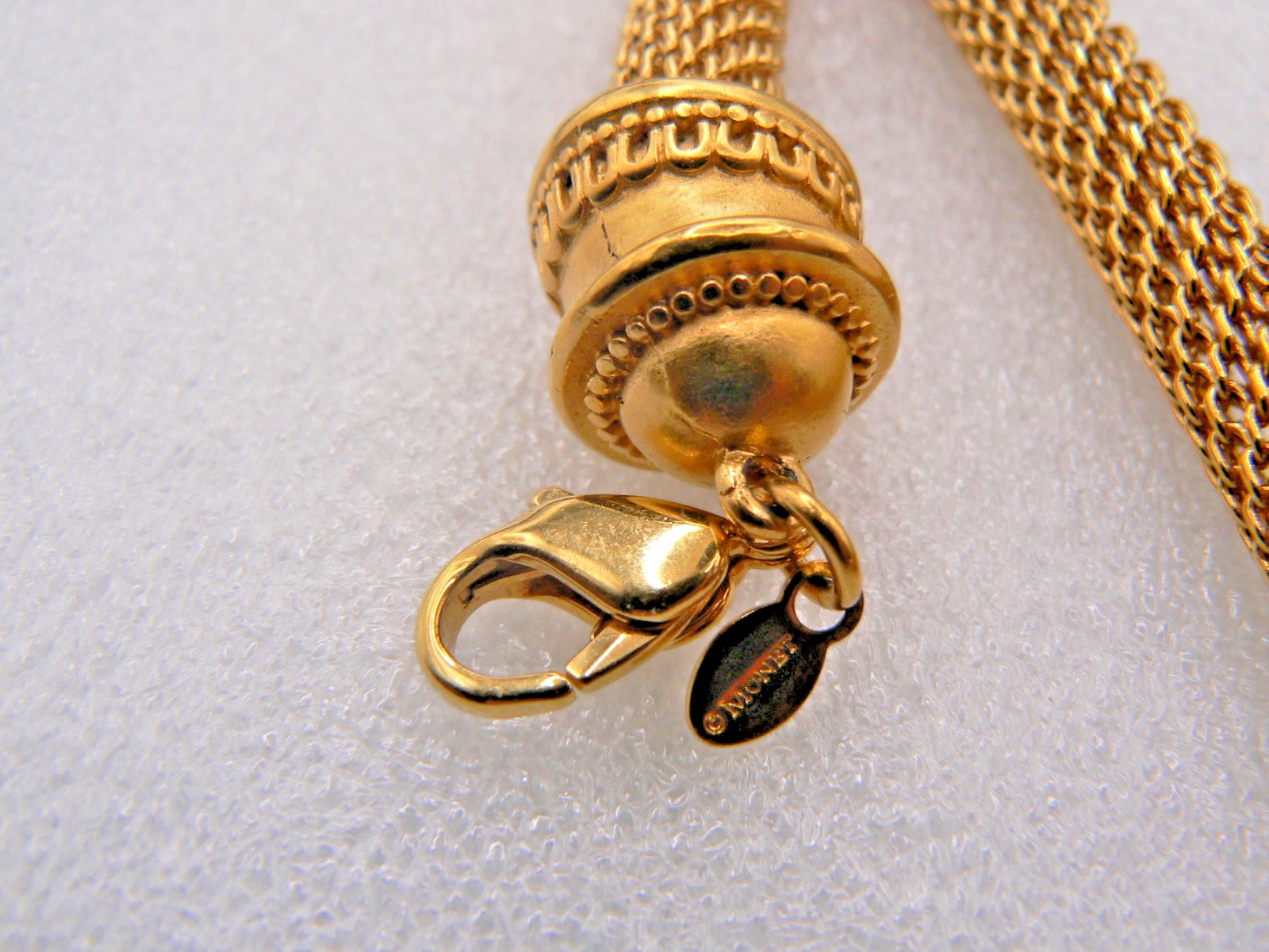 VTG Monet Gold Toned Meshed Chain Necklace with Matching Complementary 17” Neckl