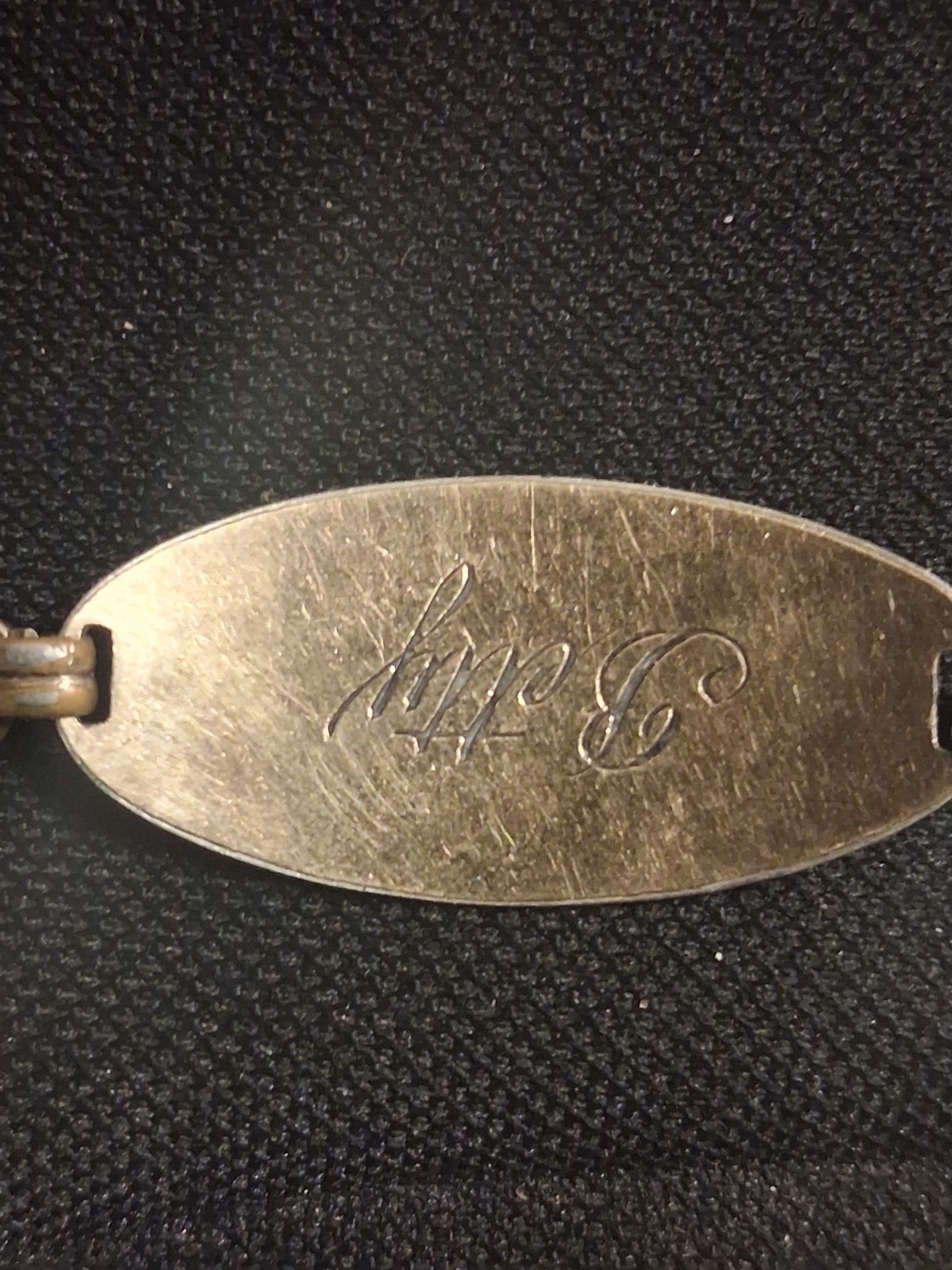 Vtg WWII 12k Gold Filled on Sterling Silver ID Bracelet Ray & Betty Milit