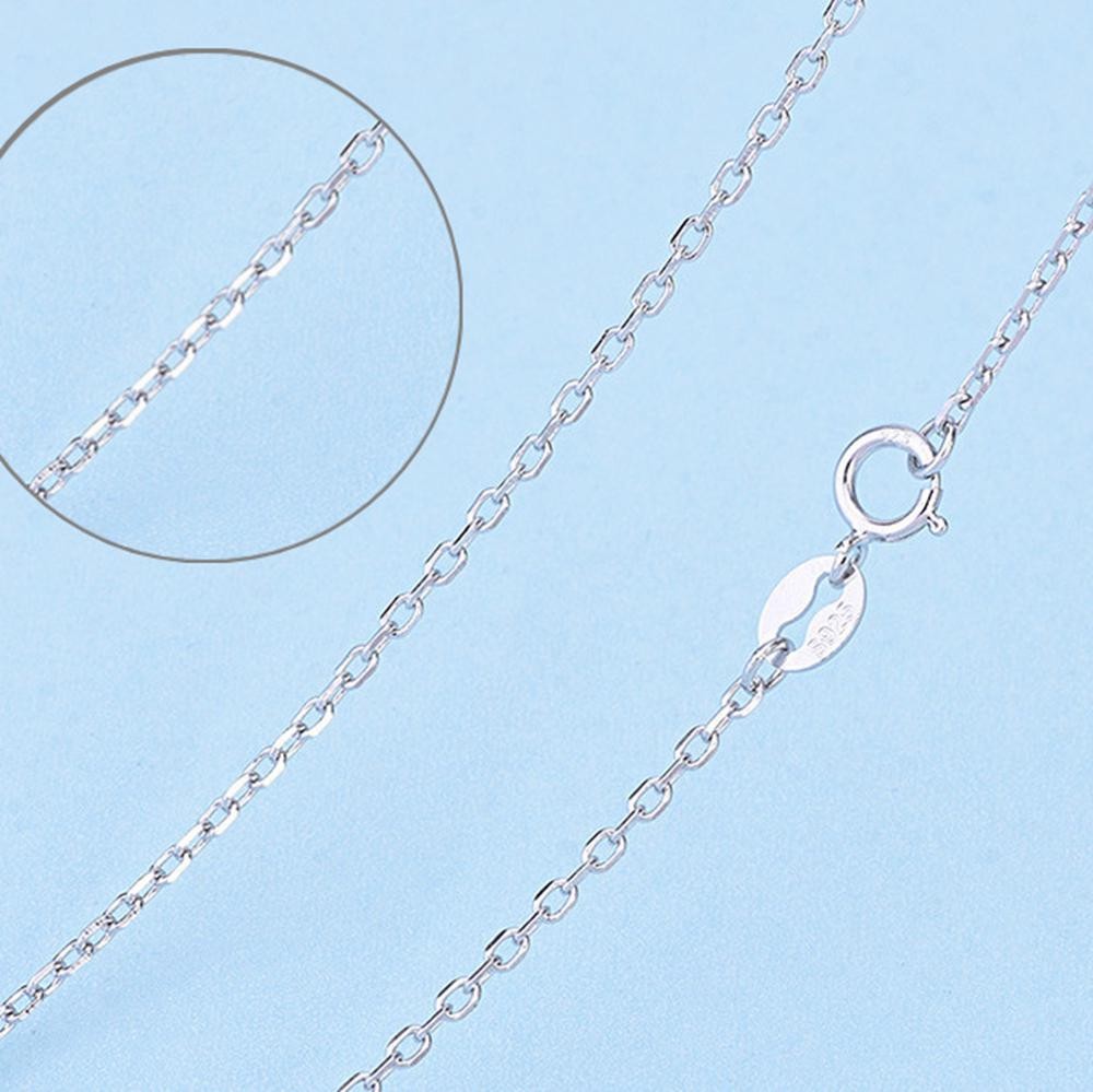 1PC Solid Silver Vermeil Rolo 1.5mm Wide Chain Necklace Gold/Silver FESV39