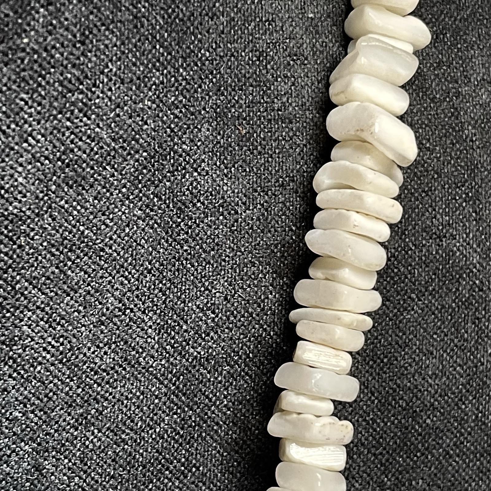 VTG Shell Necklace White Milk Moon Caribbean Snail and Cockle Shell 22 Inches
