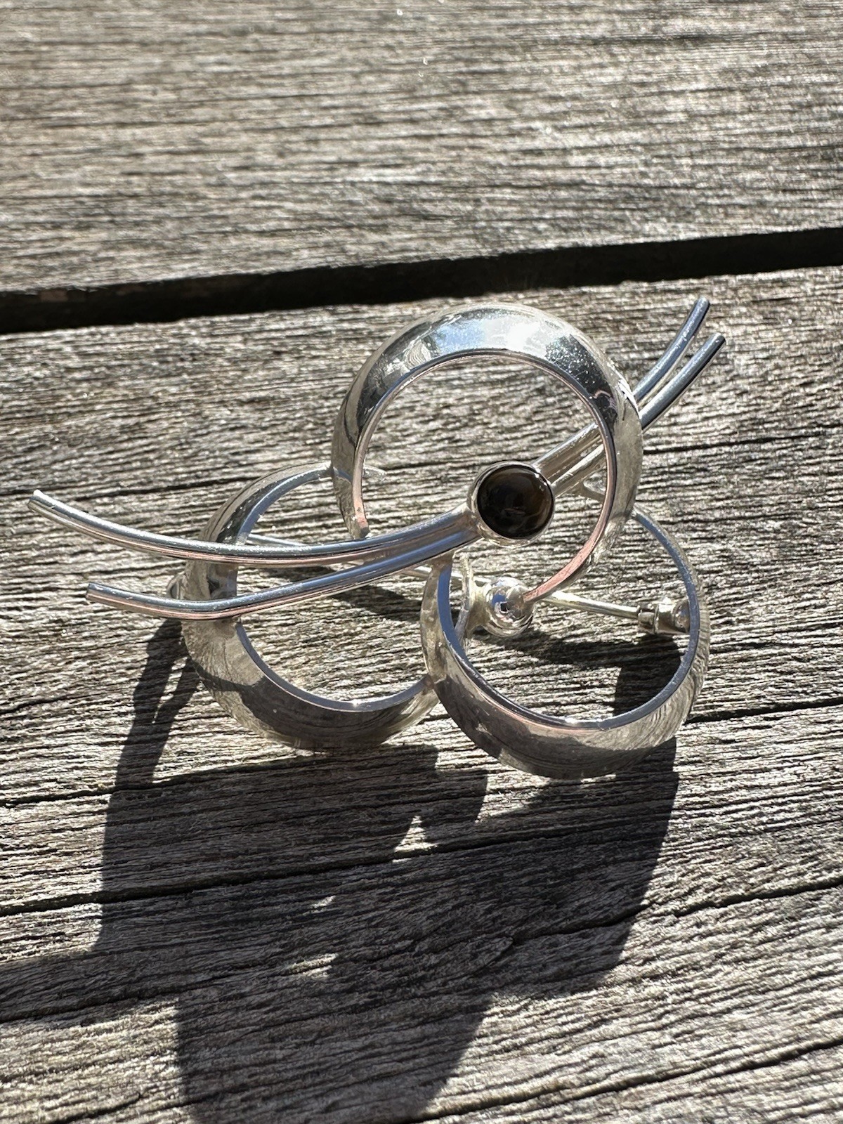 N.E From Vintage Denmark 925S Sterling Silver Modernist brooch